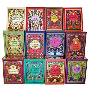 Incenso Cone Cascata Golden Kit 12 Aromas Linha Completa