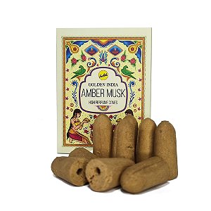 incenso Cone Cascata Golden Amber Musk 10 cones