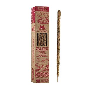Incenso Nirvana Premium Natural Palo Santo com Rosas