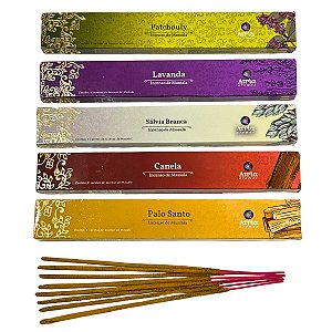 Kit Incenso Atria Massala Aromas Exclusivos 5 caixas