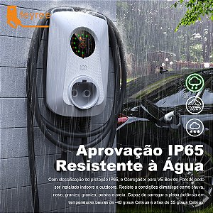 Feyree ev carregador type2 32a 7kw ajustar corrente tomada de carregamento rápi