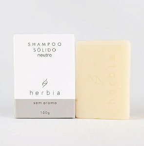 Shampoo Sólido Natural Neutro Para Todos Tipos de Cabelos 100g - Herbia