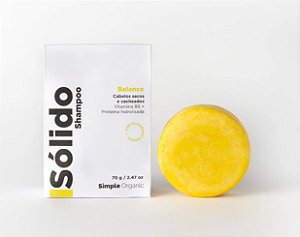 Shampoo Sólido Balance Cabelos Secos e Cacheados Natural e Vegano 70g - Simple Organic Beauty