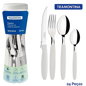 Conjunto De Talheres 24 Peças Ipanema AçoInox Tramontina