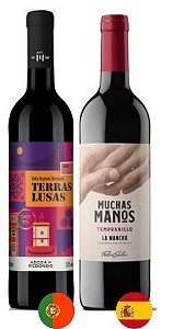 Kit de Vinhos: 01 Alentejano Português / 01 Tempranillo Espanhol