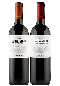 Kit Vinho Carta Vieja Cabernet Sauvignon/Carménère 750ml