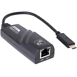 ADAPTADOR DE REDE CONVERSOR USB TYPE-C (MACHO) PARA RJ45 (FÊMEA) 10/100/1000  WI423