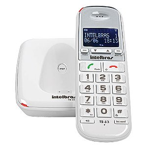 TELEFONE SEM FIO COM  IDENTIFICADOR TS 63 V 1.9GHZ BRANCO 4000082
