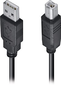 CABO USB PARA IMPRESSORA A MACHO X B MACHO 2.0 - 1.8M UAMBM-18 - PC / 10