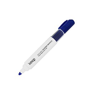 Pincel Marcador de Quadro Branco Recarregável Refil Azul Caixa c/ 12un Keep - MR001