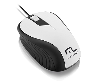 Multilaser Mouse Emborrachado Branco E Preto Multilaser - MO224