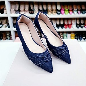 Sapatilha bico fino alongada Carla Jeans