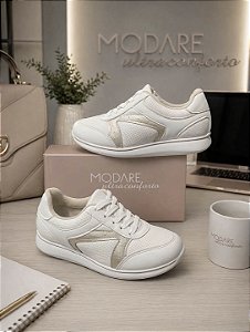 Tênis Modare Off White com Dourado