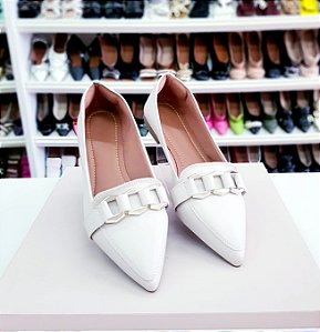 Sapatilha bico fino Erica Off White