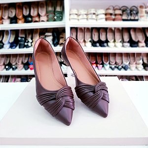 Sapatilha Luxo cruzada Marrom Café