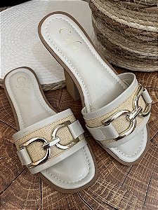 Rasteirinha Clube confort Branca