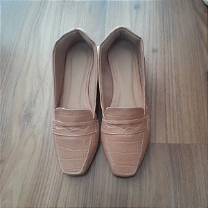 Sapatilha mocassim bico quadrado Rose