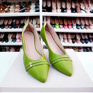Sapatilha bico fino dois pontinhos Verde