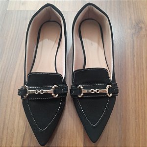 Sapatilha Jessica Preta com fivela