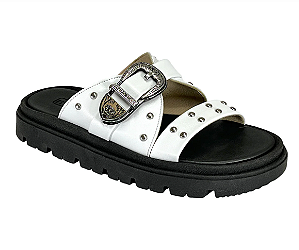 Papete Moleca Branca com Fivela