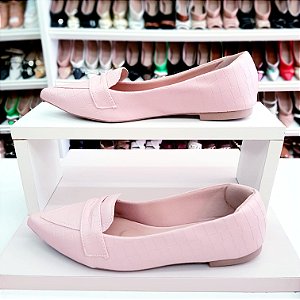 Sapatilha Mocassim Rafaela Croco Rose