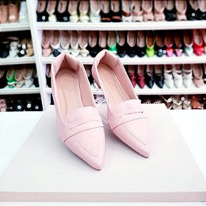 Sapatilha Mocassim Rafaela Croco Rose