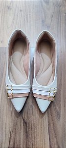 Sapatilha bico fino Alice off white