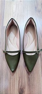 Sapatilha Bailarina bico fino Verde