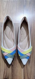 Sapatilha bico fino Off White Mara