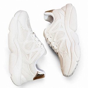 Tênis Vizzano Kansas Pelica Ihalia Branco off Dourado