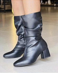 Bota Beira Rio Cano longo Napa Stoch Preta