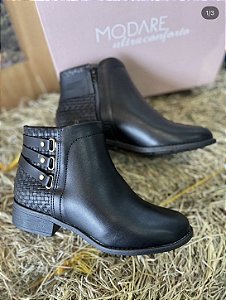 Bota Feminina Cano Curto Modare Conforto Original preta