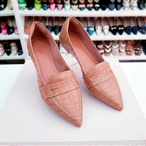 Sapatilha Mocassim Rafaela Croco Camel