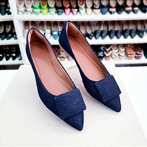 Sapatilha bico fino alongado Jeans Ana