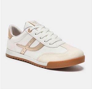 Tênis Via Marte Off White com Dourado 237-024-05