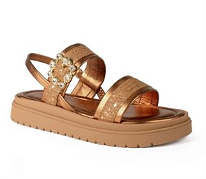 Sandália Dakota Flatform Metalizada Feminina Y9671