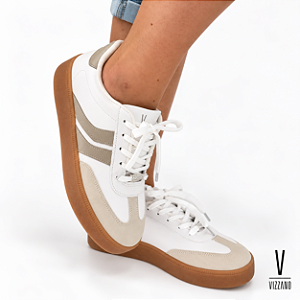 Tênis Feminino Branco Estiloso Confortável Vizzano 1444.100