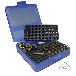 Caixa de Munição Combat - 100 estojos - .380 /.22 / 9mm Azul