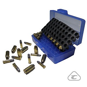 Caixa de Munição Combat - 50 estojos - .380/.22/9mm Azul