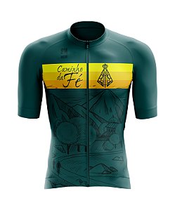 Camisa ciclismo Caminho da Fé - Nossa Senhora  - VERDE