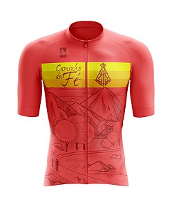 Camisa ciclismo Caminho da Fé - Nossa Senhora  - ROSA TROPICAL