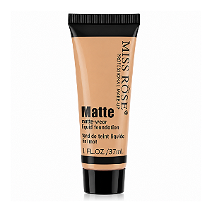 Base Liquida Miss Rôse Efeito Matte Alta Cobertura 37ml
