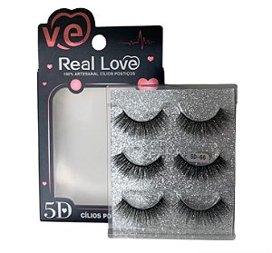 Cílios Postiços 3pares 5D-66 - Real Love