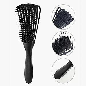 Escova Polvo Para Cabelos Cacheados e Crespos Desembaraçadora Anti-Quebra - Importado