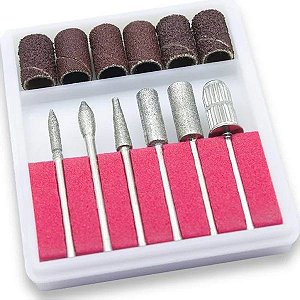 Kit brocas com 6 brocas e 6 lixas - Importado