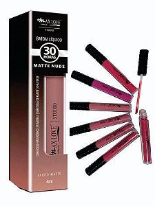 Batom Líquido Matte Nude de Longa Duração - Max Love