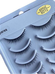 Caixa Com 10 pares de Cílios Postiços 8D-10 - Fix Make