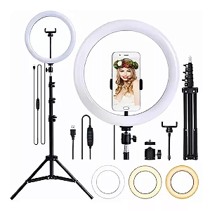 Ring Light 10 Polegadas 26cm Led Luz Flash Com Tripe - Importado