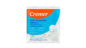 Bolas de Algodão Cremer Branco 50g