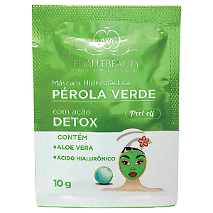 Mácara Hidroplástica Peel Off Perola Verde Sachê - Phallebeauty